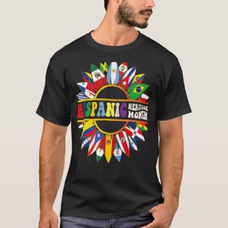 Camiseta Patrimônio Hispânico Mês de Bandeira Países Latino