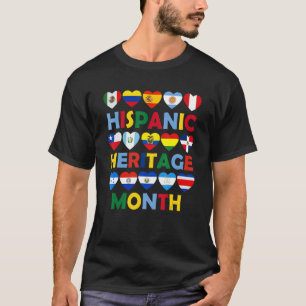 Camiseta Patrimônio Hispânico Mês do Patrimônio Latino Mês 