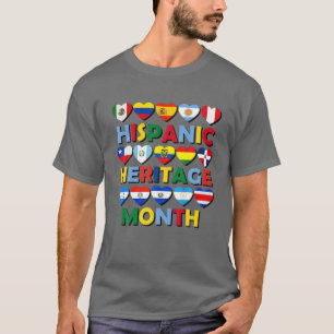 Camiseta Patrimônio Hispânico Mês do Patrimônio Latino Mês