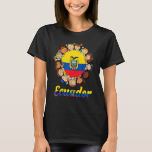 Camiseta Patrimônio Hispânico Mês Equador Sinalizador Para 