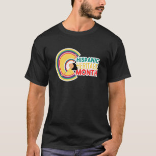 Camiseta Patrimônio hispânico Mês L Latina Vestido Tradicio