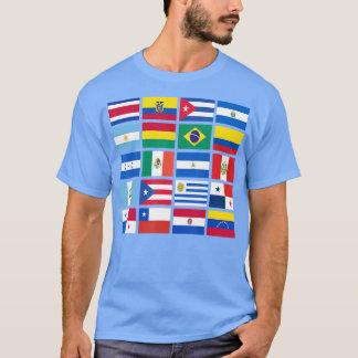 Camiseta Patrimônio hispânico Mês latino Bandeira todos os 