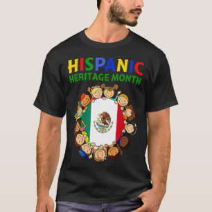 Camiseta Patrimônio Hispânico Mês México Crianças Meninas d