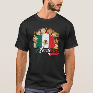 Camiseta Patrimônio Hispânico Mês México Crianças Meninas d