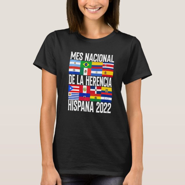 Camiseta Patrimônio Hispânico Mes Nacional De La Herenci (Frente)
