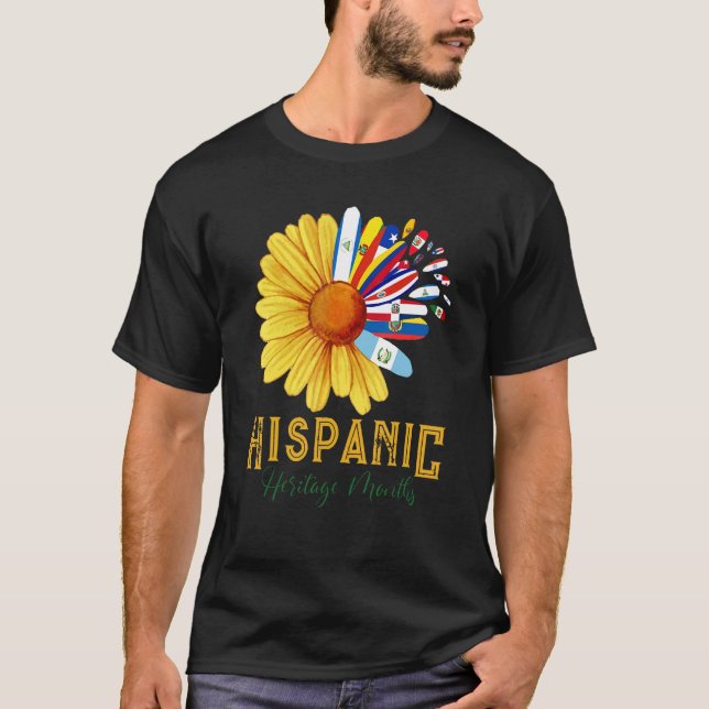 Camiseta Patrimônio Hispânico Mês Nacional Latino Bonito Fl (Frente)