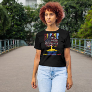 Camiseta Patrimônio Hispânico Mês Orgulhoso das raízes colo