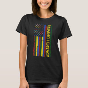 Camiseta Patrimônio Hispânico Mês Orgulhoso Patrimônio Hisp