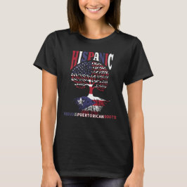 Camiseta Patrimônio hispânico Mês Orgulhoso Raízes porto-ri