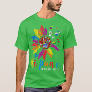 Camiseta Patrimônio Hispânico Mês Países latinos Bandeiras