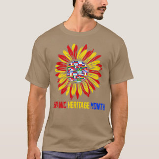 Camiseta Patrimônio Hispânico Mês Países latinos Bandeiras