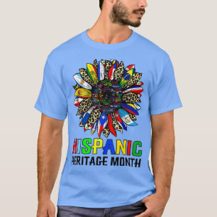 Camiseta Patrimônio Hispânico Mês Países latinos Bandeiras 