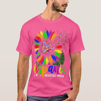 Camiseta Patrimônio Hispânico Mês Países latinos Bandeiras 