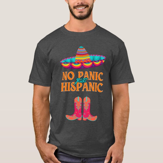 Camiseta Patrimônio Hispânico Mês Sem Engraçado Hispânico (Frente)