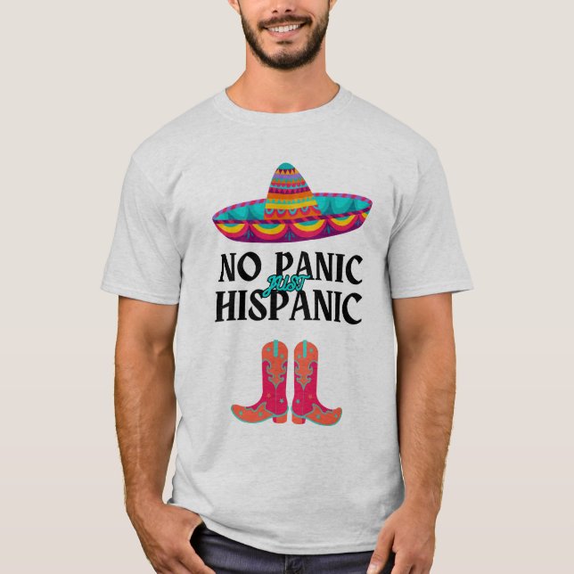 Camiseta Patrimônio Hispânico Mês Sem Engraçado Hispânico (Frente)