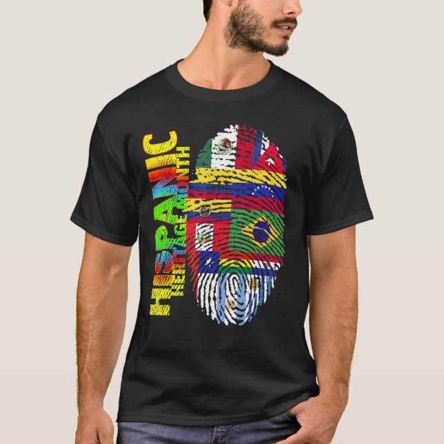 Camiseta Patrimônio Hispânico Mês Uma Impressão Digna De La (Frente)