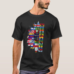 Camiseta Patrimônio Hispânico Países de Latino de Girassol