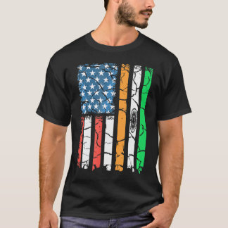 Camiseta Patrimônio Indiano da bandeira Americana Usa, Índi
