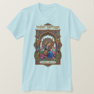 Camiseta Patrimônio Indiano: Música Clássica Artista Veena