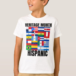 Camiseta Patrimônio Mês da Hispânia pavilhões espanhói