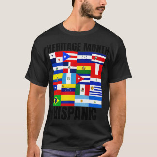 Camiseta Patrimônio Mês da Hispânia pavilhões espanhóis