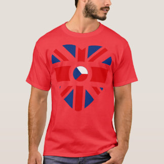 Camiseta Patrimônio Multinacional Checo Britânico Flag Hear