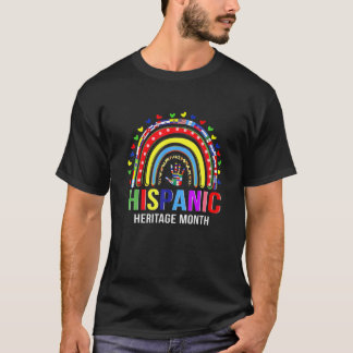 Camiseta Patrimônio Nacional Hispânico Mês Arco-Íris Todos