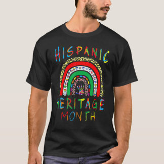 Camiseta Patrimônio Nacional Hispânico Mês Arco-Íris Todos