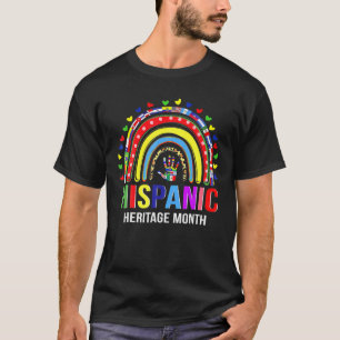 Camiseta Patrimônio Nacional Hispânico Mês Arco-Íris Todos