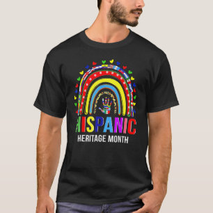 Camiseta Patrimônio Nacional Hispânico Mês Arco-Íris Todos 