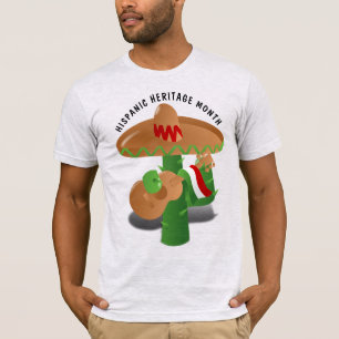 Camiseta Patrimônio Nacional Hispânico Mês - Cactus