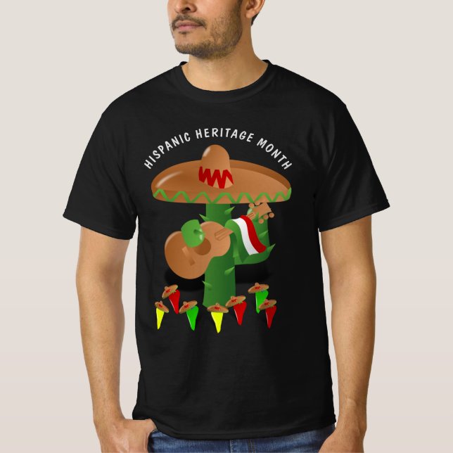 Camiseta Patrimônio Nacional Hispânico Mês - Cactus (Frente)