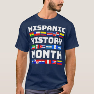 Camiseta Patrimônio Nacional Hispânico Mês Latina Latino Co