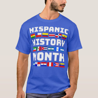 Camiseta Patrimônio Nacional Hispânico Mês Latina Latino Co