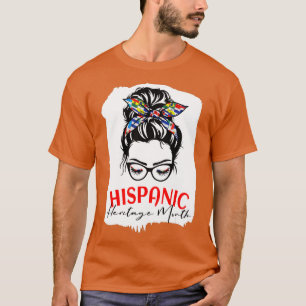 Camiseta Patrimônio Nacional Hispânico Mês Latina Mulheres