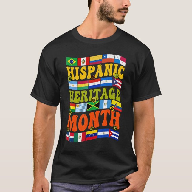 Camiseta Patrimônio Nacional Hispânico Mês Latino-Americano (Frente)