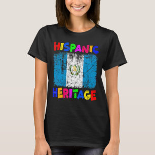 Camiseta Patrimônio Nacional Hispânico Mês Latino Guatemala