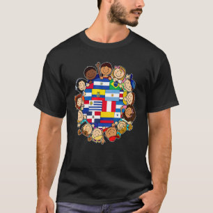 Camiseta Patrimônio Nacional Hispânico Mês Meninas Latino