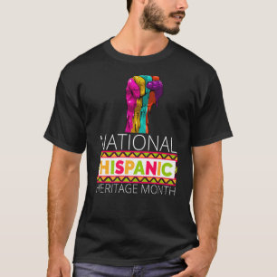 Camiseta Patrimônio Nacional Hispânico Mês Mulheres Patrimô