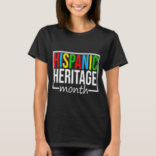 Camiseta Patrimônio Nacional Hispânico Mês Raiz Latino