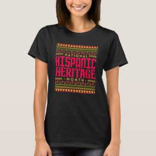 Camiseta Patrimônio Nacional Hispânico Mês Retroativo Latin