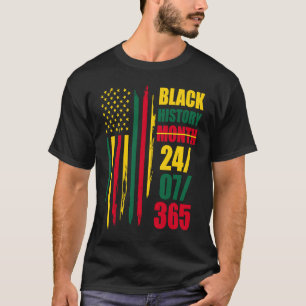 Camiseta Patrimônio Negro História Negra Mês 24 7 365 Orgul