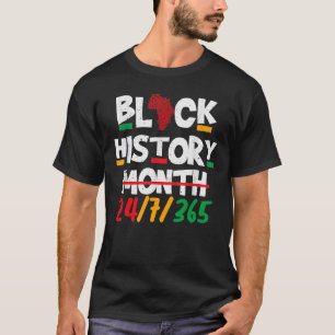 Camiseta Patrimônio Negro História Negra Mês 24 7 Orgulho 2