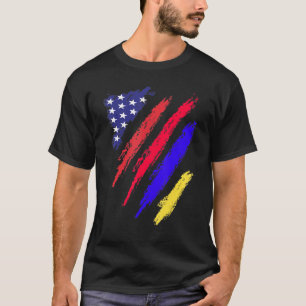 Camiseta Patrimônio Patriótico Americano Armênio Bandeira A