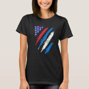 Camiseta Patrimônio Patriótico Americano Bandeira Crescente
