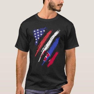 Camiseta Patrimônio Patriótico Americano Bandeira Crescente