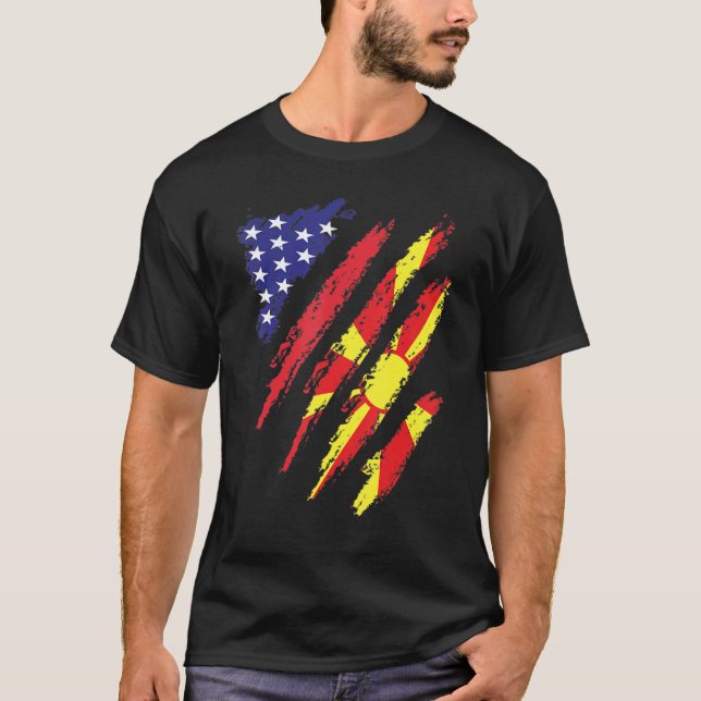 Camiseta Patrimônio Patriótico Americano Bandeira Crescente (Frente)