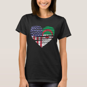 Camiseta Patrimônio Patriótico Americano do Coração da Argé