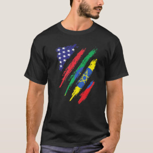 Camiseta Patrimônio Patriótico da Etiópia American Grown Fl