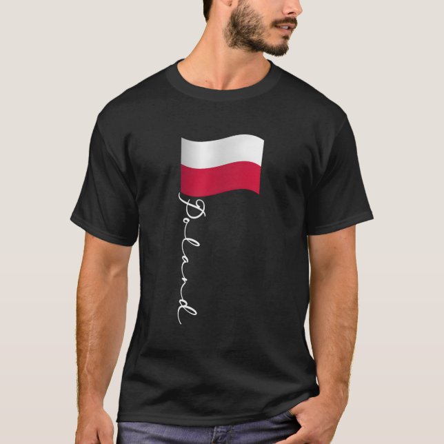 Camiseta Patrimônio Patriótico do Orgulho Polonês Orgulhoso (Frente)
